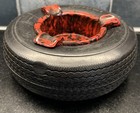 Vintage Firestone Tire Ashtray Kiefer Mcneil Made In Usa Mottled Red   Black