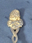 Tiffany   Co Strawberry Pierced Sterling Ice Cream Fork  5 3 8 