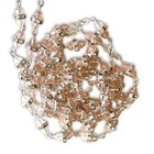 Pink Sparkling Crystal Rosary -rhinestone -blessed By Pope