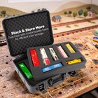 Casematix Ho Train Storage Box     Hard Shell Model Train Case W  Dual-layer Foam