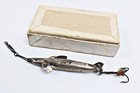 Amazing Unknown German Silver Submarine Minnow Lure In Sterling Spinner Box