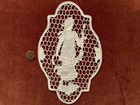 Antique Vtg Lace-lg Hm Antique Figural Needle Lace Cartouche Applique Panel 1of2