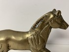 Vintage Mcm Solid Brass Horse On Cobblestone Base Taiwan Boc 7 5x5