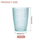 13oz Acrylic Drinking Glasses  2pcs Plastic Reusable Tumblers  Light Blue