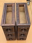 Antique 1913 Singer Treadle  6 Sewing Machine Wooden Drawers 2 Sets Of 3 Drawers