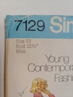 No Pants Simplicity 7129 Blazer Jacket Pantsuit Sewing Pattern Ladies 10 Cut Vtg