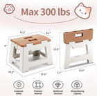 Step Stool Foldable 9 Folding For Kids   Adults 300 Lb Capacity Lightweight