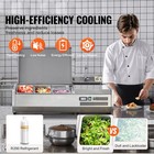 Uimoso Countertop Refrigerated Salad Pizza Prep Station 130w Stainless Guard Etl