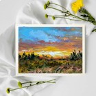 Aceo Original Oil Painting Evening Landscape Mini Art Impasto 2 5x3 5 Signed Os