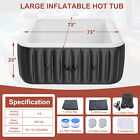 Slsy Square 6 Person Inflatable Hot Tub Spa With 130airjets And Insulated Cover
