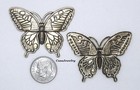  3446 Antiqued Brass Vintage Monarch Butterfly - 1 Pc