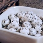 Vintage Retro White Silver Stars 12mm Round Acrylic Shabby Chic Beads 10 Pcs