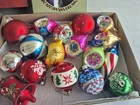 Vintage Christmas Tree Glass Ornaments Mixed Lot