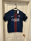 Nike Paris Saint-germain D  Dou    14 Soccer Jersey Blue Red White Men s Large 