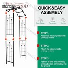 7 6ft Metal Garden Arch For Climbing Plants Garden Wedding Party Decoration