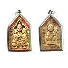Phra Khun Paen Thai Buddha Magic Amulet Pendant Talisman Charm Wealth  k535 