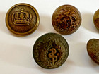 7  Wwii Era British    Canadian Military Buttons- 1 Royal Army Medical Corps