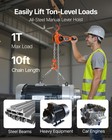 Vevor Manual Lever Chain Hoist 1t 2200lbs 10ft Lift Alloy Steel For Warehouse