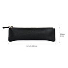 Londo Zippered Leather Pen And Pencil Case Cosmetic Pouch