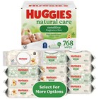 Huggies Natural Care Sensitive Baby Wipes  Unscented  12 Pack  768 Total Count