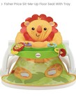 Fisher Price Lion Sit Me Up Infant Seat With Tray With Hanging Toys