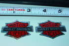 Harley Davidson Vintage 1970 s Motorcycle Prism Sticker Set Of 2 Decals 1 5 x 2 