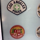 Vintage Los Angeles First Responder Patch Collection Lot Framed Movie Props