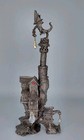 Rawcliffe Pewter  dragon Perch Castle  By S  Tofano 1980 Rf1127 -excellent 