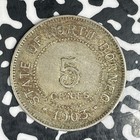 1903-h British North Borneo 5 Cents Lot c9060