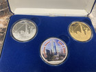 Freedom Tower Commemorative 3 Coin Set   3 X 1oz 999 Silver   Coa   Box