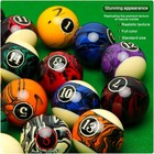   New Billiard Balls For Pool Table   16 Ball Complete Set With Marble-swirl  