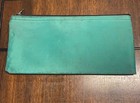 Vintage Firstar Bank Green Money Bag W  Zip Closure - 10 1 2    X 5 1 4   