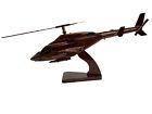 Airwolf Bell 222 Military Stealth Helicopter Mahogany Desk Wood Wooden Model