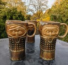 Retro 1960 s Holt Howard Japan Stoneware 10 Oz Mug Set Of 5 Scandinavian Pattern