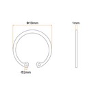 60pcs 17mm Internal Retaining Ring Circlip  Internal Circlip Snap Rings  Silver