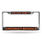 Nfl Laser Cut Inlaid Chrome License Plate Frame - Unisex Adult  Standard Size