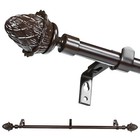 5 8  Adjustable Artichoke Finial Curtain Drapery Rod  28 -48  48 -84  84 -120 