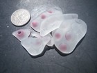 Sea Glass  Collection Of Clear Fenton Hobnail With Pink Hobnails