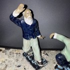 Vtg Mudman Mudmen Shiwan Pottery Chinese Clay Man Figurines Tai Chi Set Of 3