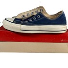 Vintage 1970s Converse All Star Basketball Boys Oxford Blue Canvas 2-9697 Nos