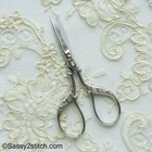 Wasa Solingen 3-1 2  Floral Embroidery Scissors-nickel