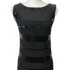 White House Black Market Women   s Party cocktail Dress Sz Xxs Banded Sequin Black