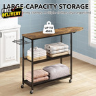 Ironing Board Full Size With 2 Tier Storage Basket Movable Ironing Stand Table   