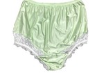 L Mushroom Gusset Granny Panty Silky Nylon Satin Brief Sissy Vintage Styl