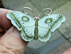 Norwegian Enamel Butterfly Brooch Vintage Sterling Silver Hroar Prydz Norway