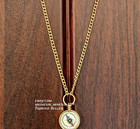 Antique Brass Mini Compass Pendant Nautical Necklace Gift Mini Gift