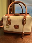 Vintage Dooney   Bourke Doctor Bag Weather British Tan Pebble    