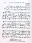 High Is Better Than Low Sheet Music Jennie Mary Martin 1963 Musical Flop