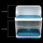 Organizer Storage Cup Holder Kitchen 2-tier Dish Drying Rack With Lid Cover Set 