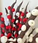Trader Joe s Holiday Felted Ilex Berries Branches Christmas Winter Decor New Nwt